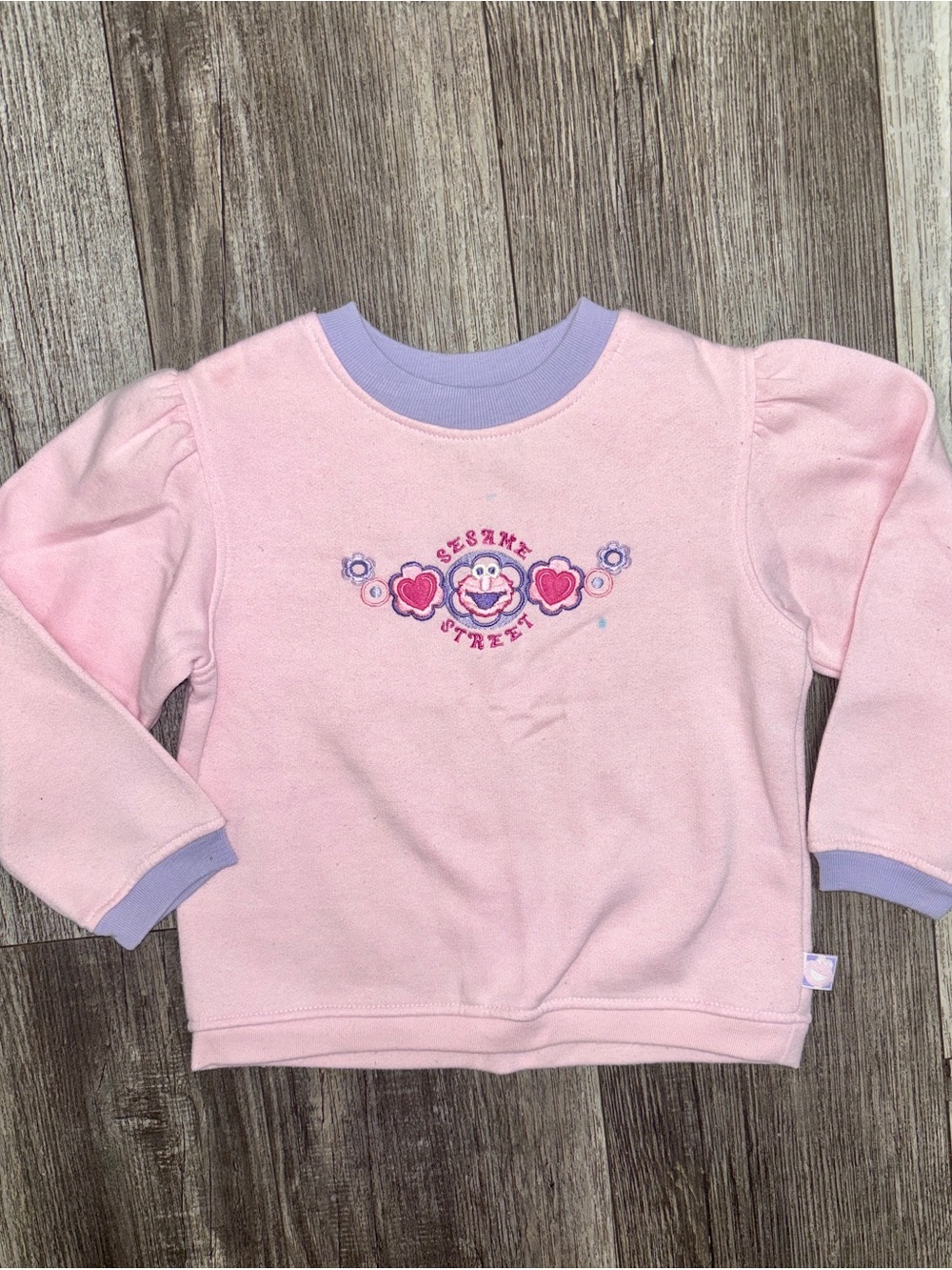 Vintage Y2K Sesame Street Elmo Pink Pullover Sweatshirt for Kids